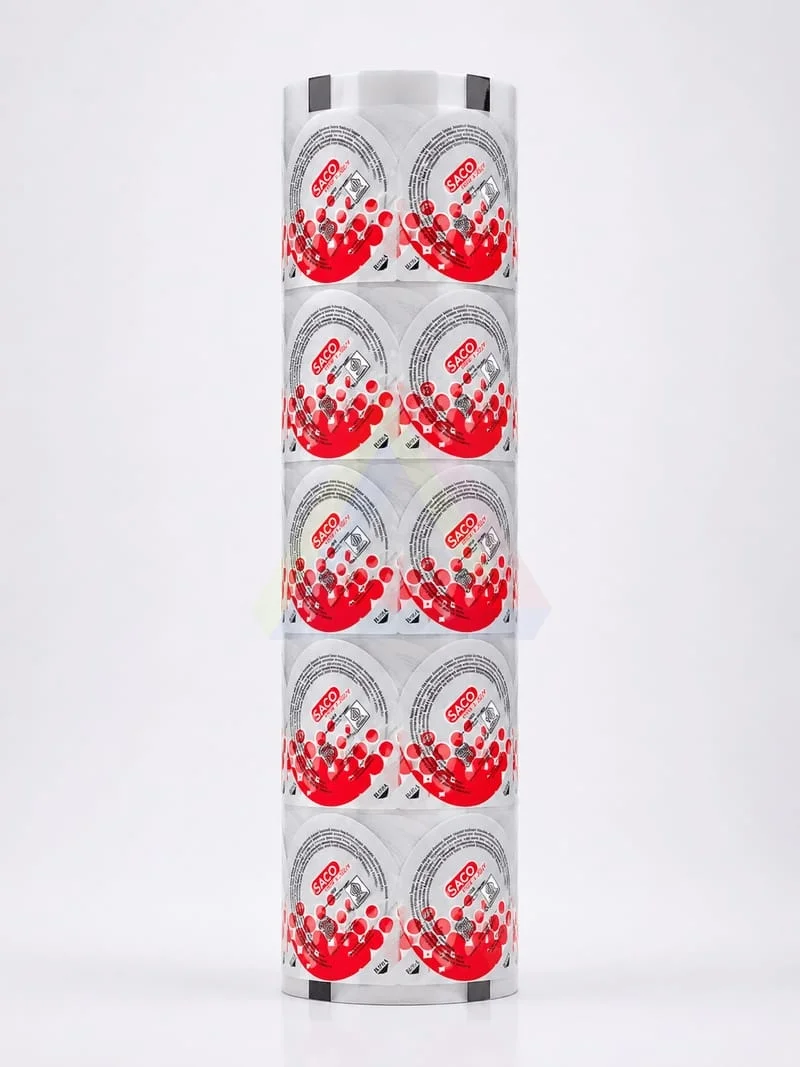 Kemasan Roll Lid Cup Saco Merah