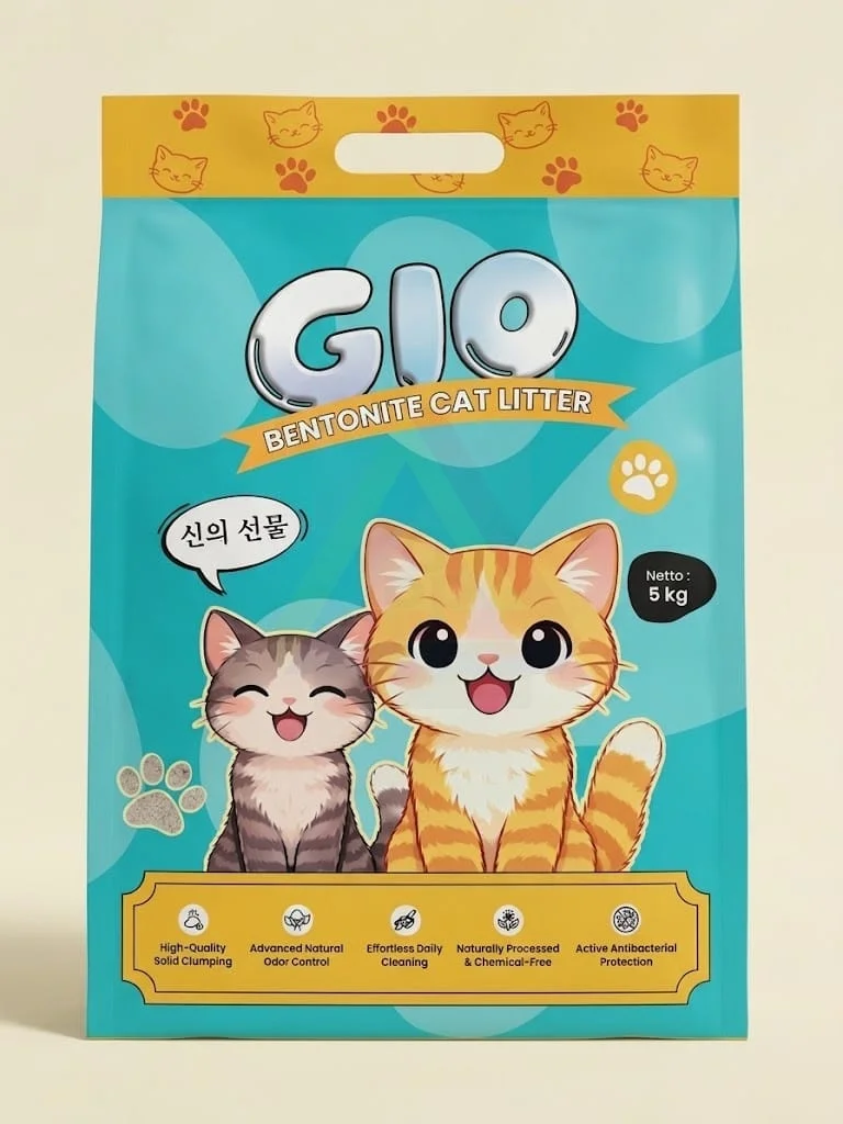 Kemasan Pasir Kucing Gio Bentonite